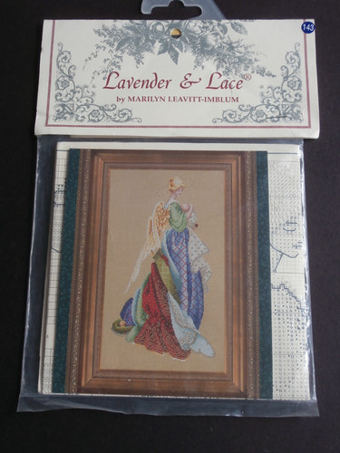 Lavender lace counted cross - &,