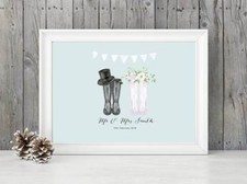 Personalised wedding print