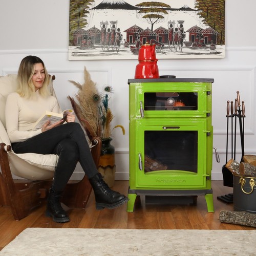 Enamelled cast iron stove - cast,