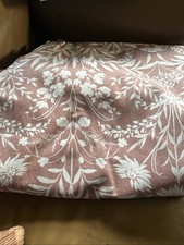 Bin Branded Freya Floral pencil pleat curtains 66x54” 168x137cm Colour Natural