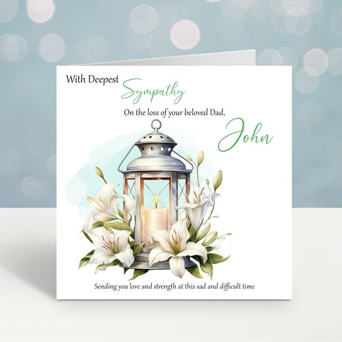 Personalised sympathy card - sympathy,