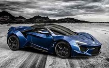 BLUE SUPERCAR ABSTRACT FRAMED
