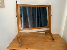 Vintage antique pine Free Standing Swing Dressing Table Mirror