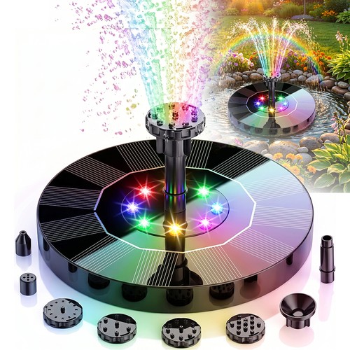 Solar fountain pump - fountain, led