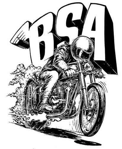 Bsa poster iron t - iron, t-shirt
