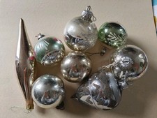 Vtg Old Christmas Tree Glass