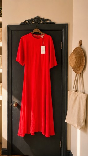 Cos red midi dress - cos, eu
