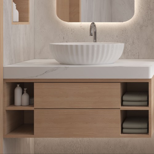 Modern countertop ceramic oval - countertop,