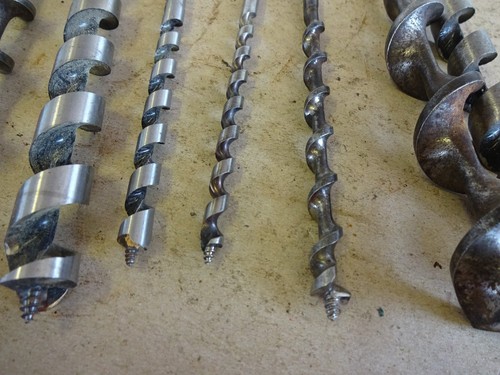 Brace and bit drill bits - and,