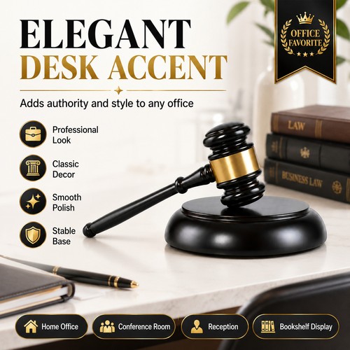 Solid wood gavel - wood, set