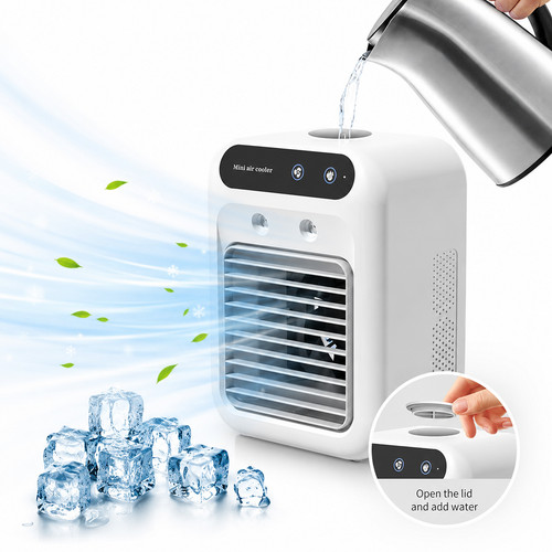 Portable quiet air con - con, cooler