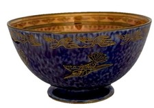Exquisite Wedgwood 1920s Fairyland Lustre Bowl Humming Birds Daisy Makeig-Jones