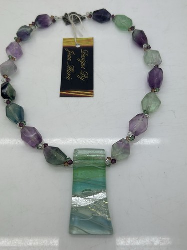 925 sterling rainbow fluorite - sterling,