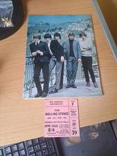 The Rolling Stones Concert Programme and Ticket Stub from the 1960's