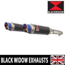 GL1500 GL 1500 Goldwing Twin Exhaust Silencer Kit 230mm Round Carbon Blue CL23R
