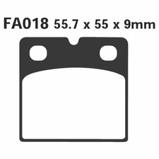 PAIR OF PADS EBC FA018 FOR DUCATI 600 TL PANTAH 1982-1984