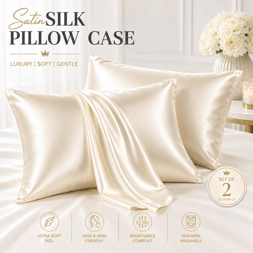 Premium satin silk pillowcase - premium,