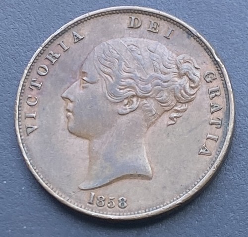 Nice 1858 penny victoria - 1858,