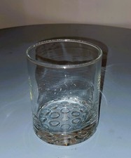 Vintage Whiskey Glass with Bubble Base standing 9.5cm tall x 7.5cm diameter