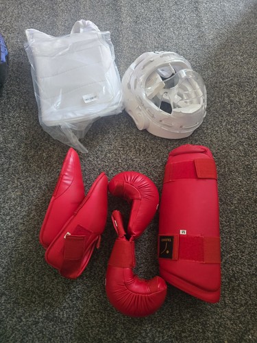 Karate helmet gloves and - helmet,