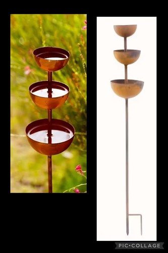 Rustic look metal triple - look, bird