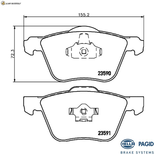 Brake pad set disc - set,