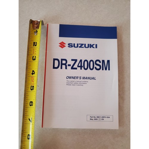 Suzuki z400sm owners manual - suzuki,