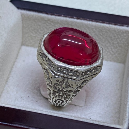 Natural ruby stone jewelry - stone, 925