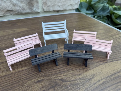 Vintage miniature wooden park - vintage,