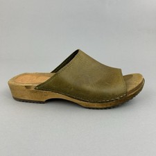 Kitty Clogs Studio Sweden KIT + Clogs khaki Mules Boho Wooden Sandals EU41 UK7