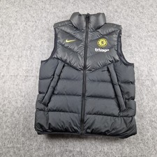 Chelsea Nike Gilet Mens Medium Black Player Issue Jacket Puffer Vest Bodywarmer