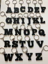 Matt Black Chunky Letter Personal Keyring Perfect for a gift BUY 1 GET 1 FREE