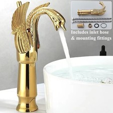 Gold Swan Bathroom Sink Taps