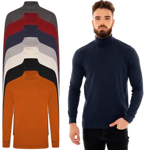 Mens roll neck cotton - mens,