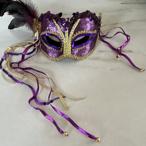 Purple gold venetian half - purple,