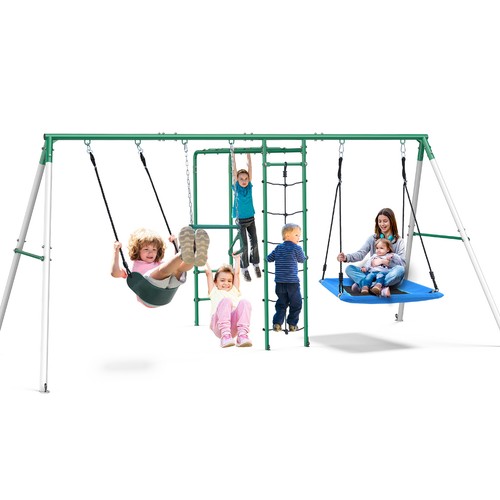 Large metal swing sets - swing,
