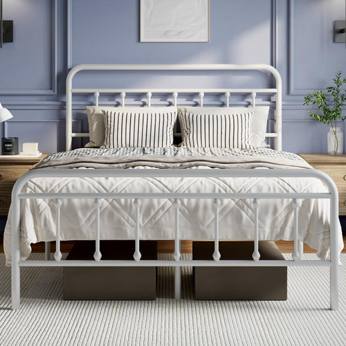 Queen metal bed frame - frame, modern