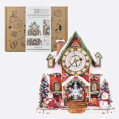 Christmas house puzzle - 3d,