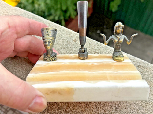 Vintage souvenir marble base - vintage,