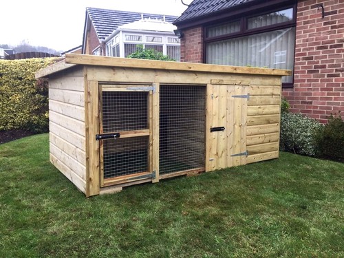 Dog kennel and - dog,