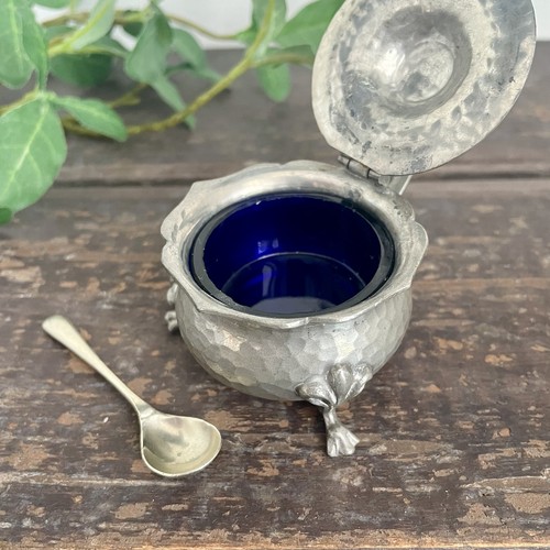Antique pewter salt pot for - pewter,