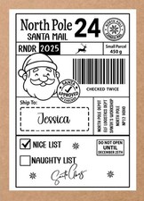 3x Personalised Santa Mail