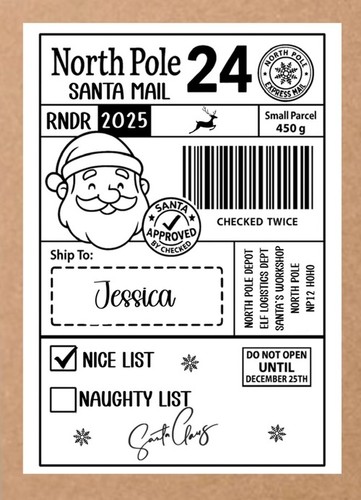 Personalised santa mail - 3x,