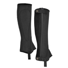 Moretta Shires Amara; Black Adult Stretch-Fit, Full Zip, Chaps Gaiters XL Short