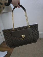 Love Moschino quilted faux leather bag with gold chain strap & dust cover bag