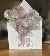 Handmade 3d Envelope Floral