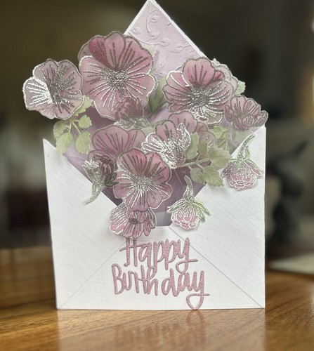 Handmade envelope floral - envelope,