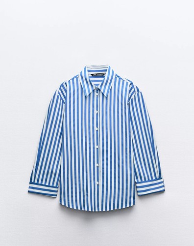 Zara striped poplin - zara,
