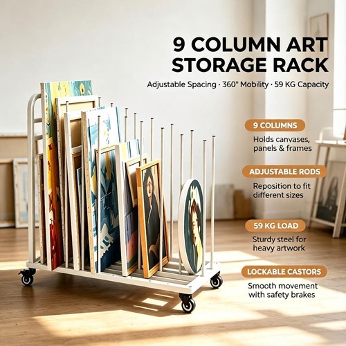 Art storage rack with - art,