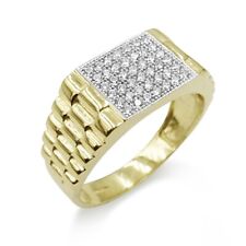 9ct Gold Ring - 9ct Mens Gold Ring Pinky Jubilee Style Rectangle Fathers Dad
